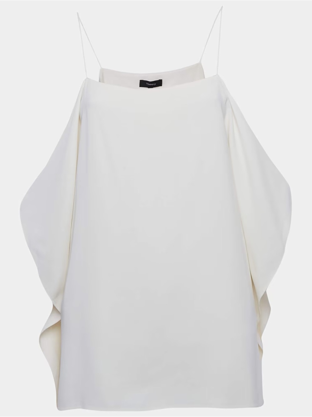 NWT: Theory Ivory Rosina Crepe Top